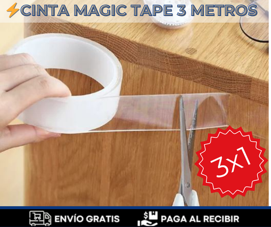 Cinta Doble contacto 3 mts 3x1 🔥